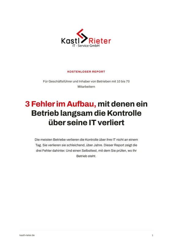 Die Titelseite des Reports