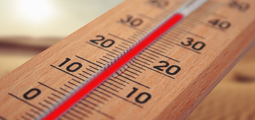 Detailaufnahme von einem Thermometer